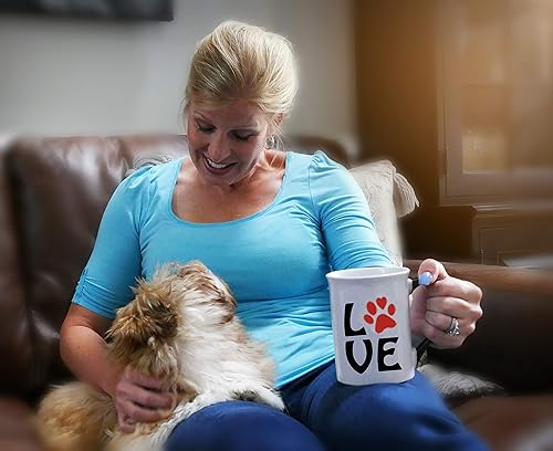 Miniatura 7 de Cottage Creek Taza de café de cerámica para mamá, 16 onzas, estampado de patas, regalos para amantes de los perros