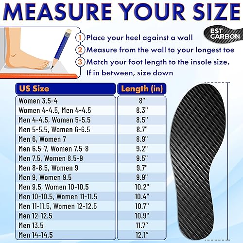 Miniatura 3 de Plantilla de fibra de carbono de recuperación, 1 unidad, inserto de fibra de carbono muy rígido para lesiones graves en el pie, inserto ortopédico