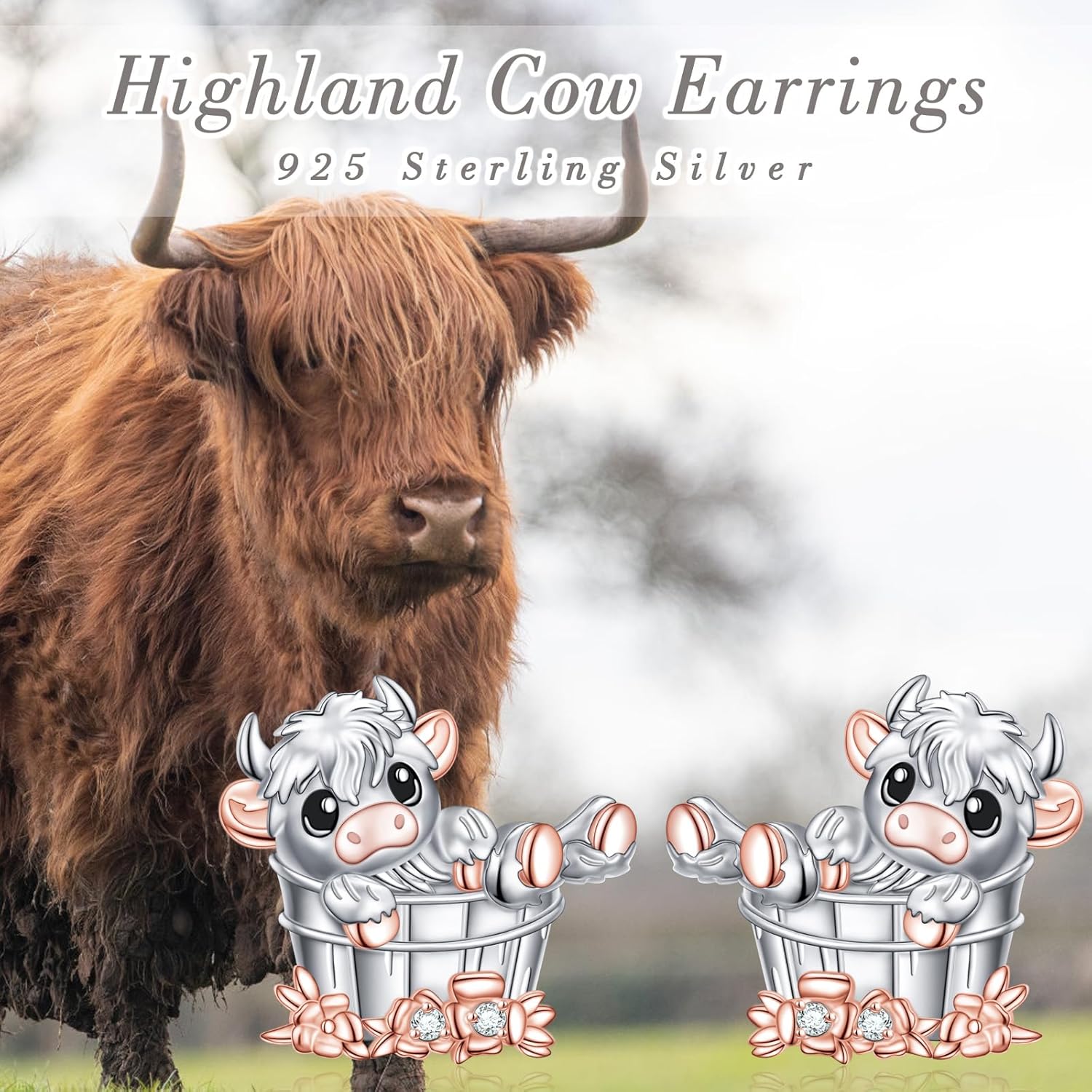 Alphm 925 Sterling Silver Goat/Elephant/Peacock/Owl/Dragonfly/Turtle Earrings for Women Cute Animal Earrings Jewelry for Daughter Sister - Image 5