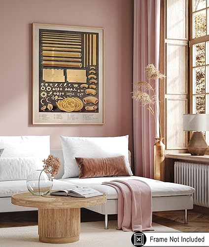 Miniatura 6 de Monem Art - Póster vintage de comida y bebida, impresión de pasta retro, variedades de arte de pasta, regalo para él, ella, chef, cocinero, gran