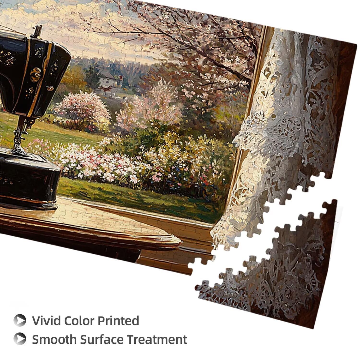 Puzzle dla dorosłych 1100 elementów, maszyna do szycia puzzle krajobrazowe, dla dorosłych klasyczne puzzle i od 14 lat junior, domowa rozrywka rodzinna puzzle 87x42cm l-251