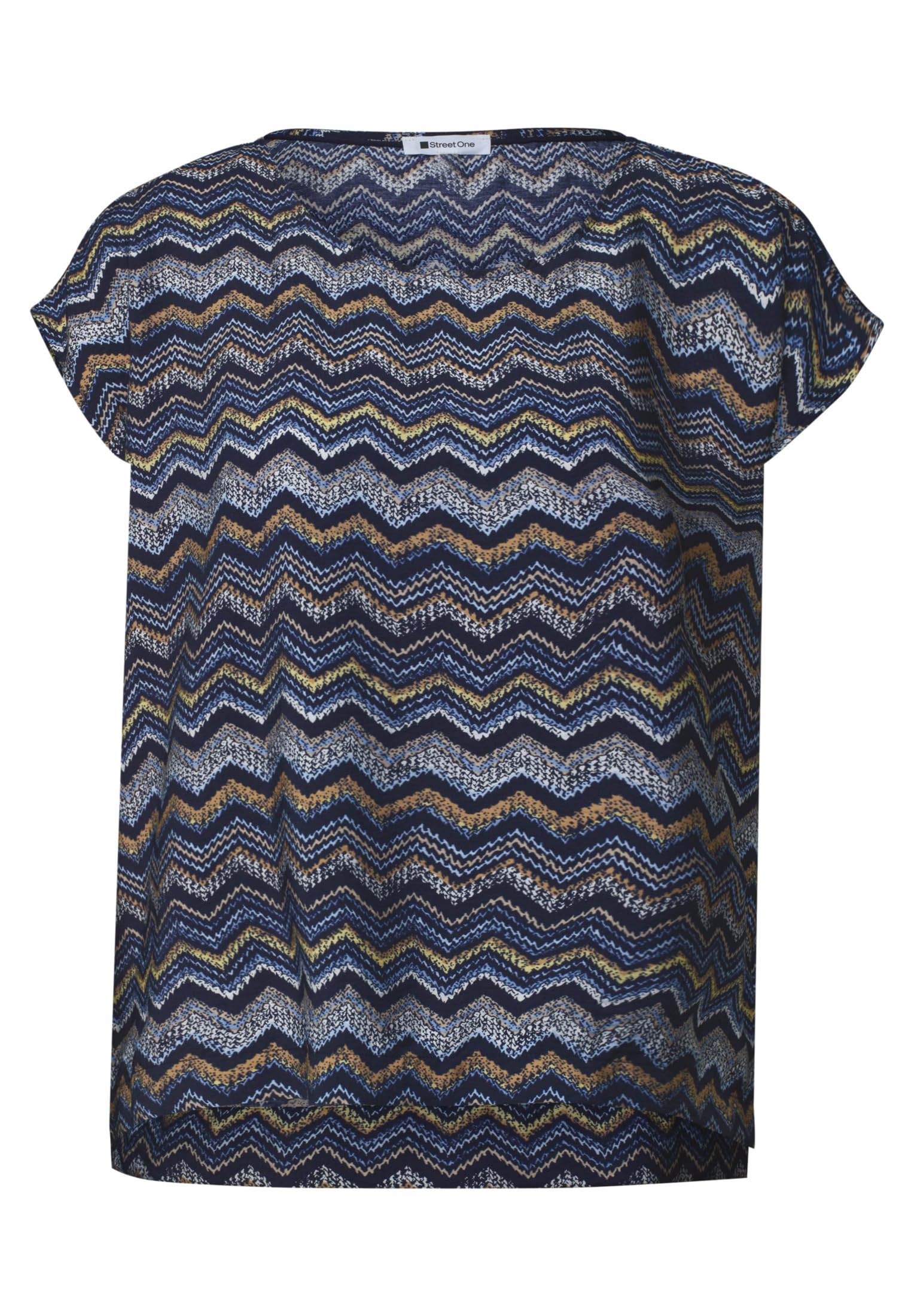 Street One Damen Dropped Shoulder Blusenshirt mit Rundhals