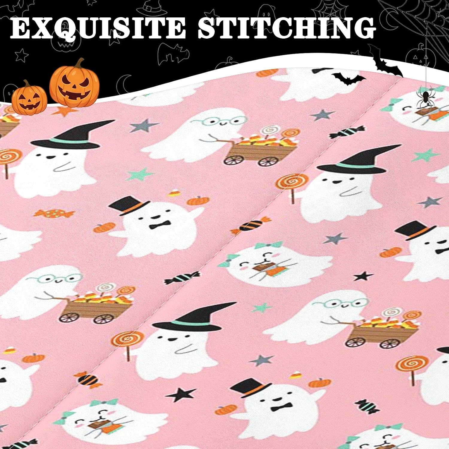 Nesker Halloween Ghost Twin Zipper Bedding for Kids, 3-Piece-All-in-one
