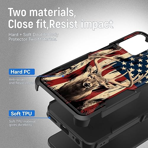 Miniatura 2 de Funda para Moto G Play 4G 2024, resistente de doble capa híbrida de policarbonato duro, goma suave, a prueba de golpes, funda protectora resistente