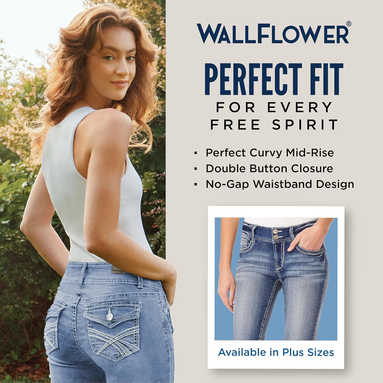 WallFlower Womens Luscious Curvy 17" Capri Mid-Rise Insta Stretch Juniors (Standard and Plus) - Image 5