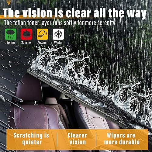 Miniatura 6 de AUTOBOO Repuesto de limpiaparabrisas de 22 pulgadas + 22 pulgadas para Ford F150 F250 F350 F450 F550 2021 2020 2019 2018 2017 2016 2015 2014 2013