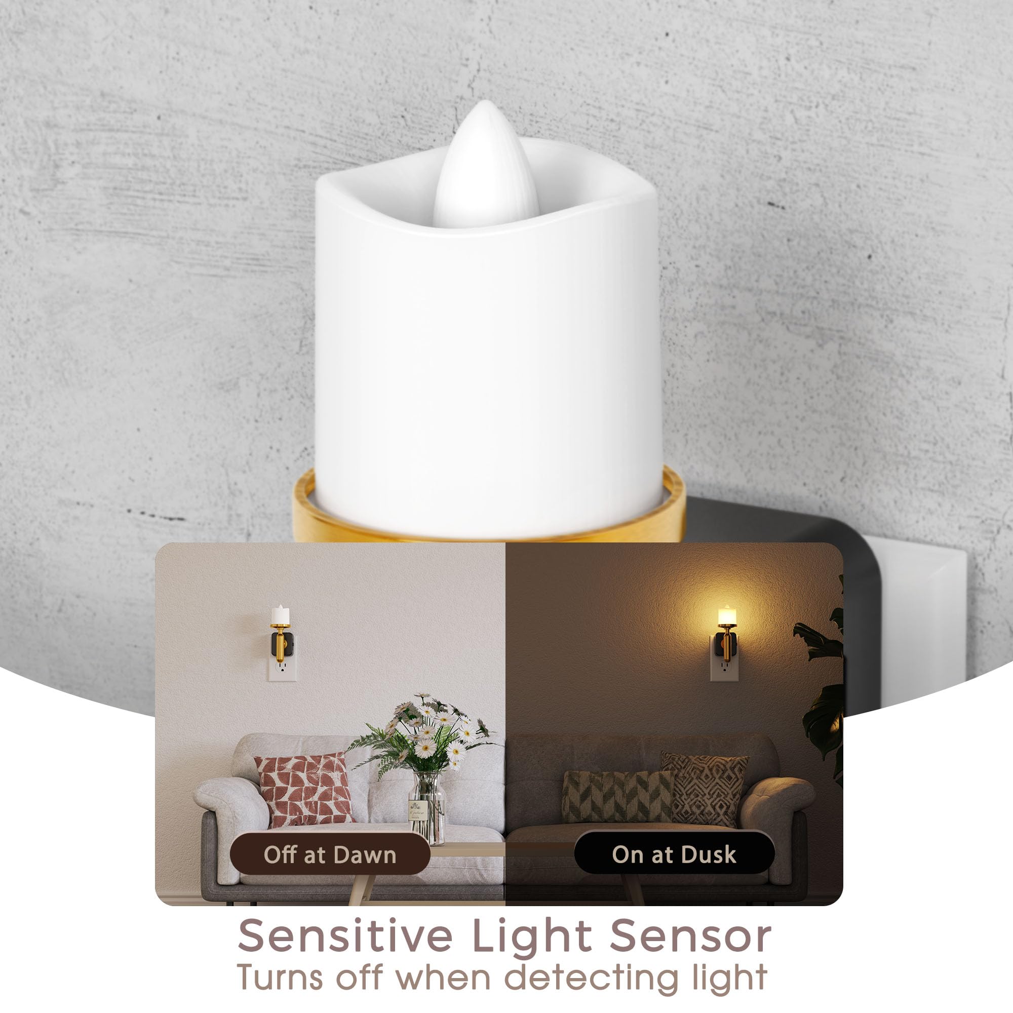Briignite Luz nocturna sin llama, luces nocturnas enchufables en la pared, luz nocturna LED con sensor de luz, luz nocturna regulable de 0 a 100 lúmenes, luz nocturna blanca suave de 3000 K para baño
