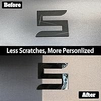 Vista 4 de 5 piezas de calcomanías de emblemas de letras compatibles con Tesla Model Y Juniper, decoración de logotipo del maletero trasero para Y Negro