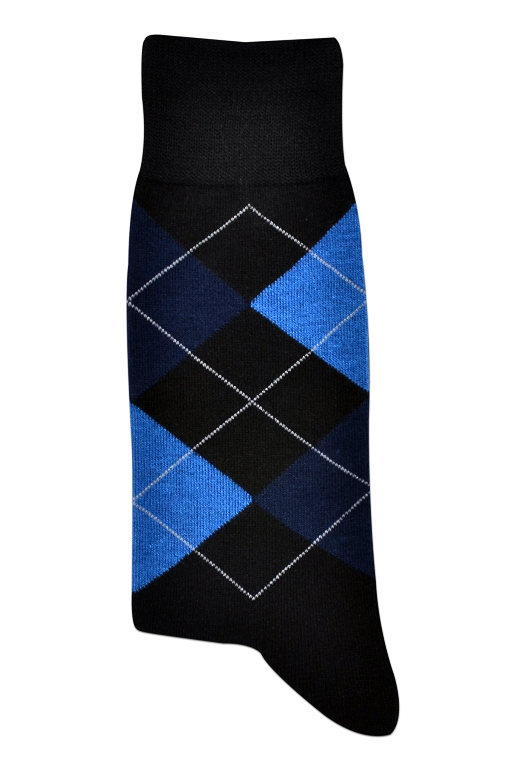BALENZIA SocksXpress Men's Classic Argyle Socks- (Multicoloured) (Black,D.Grey,Brown)