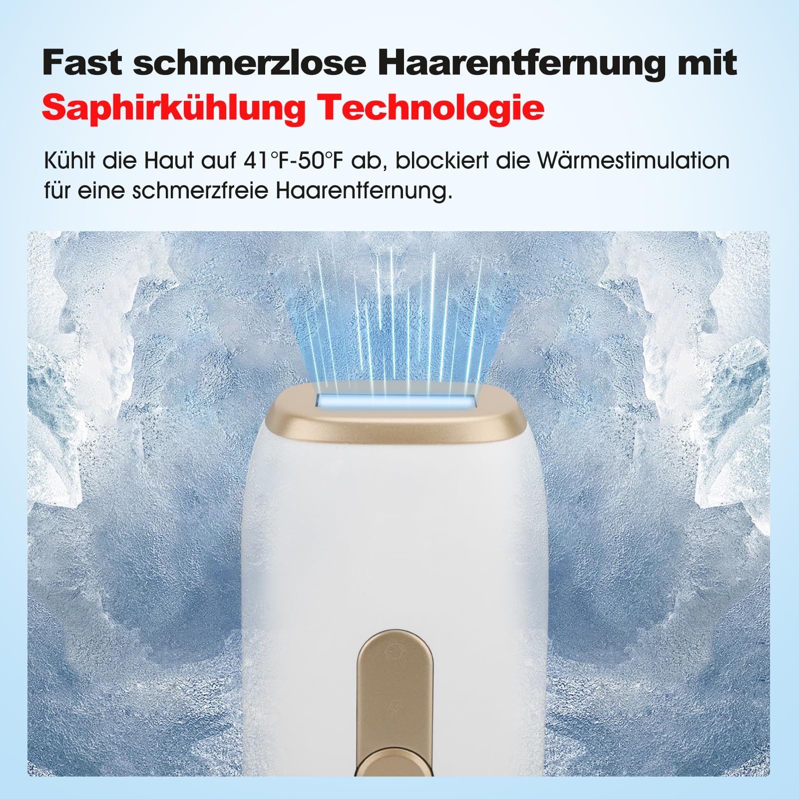 IPL Haarentfernungsgerät mit Saphirkühlung