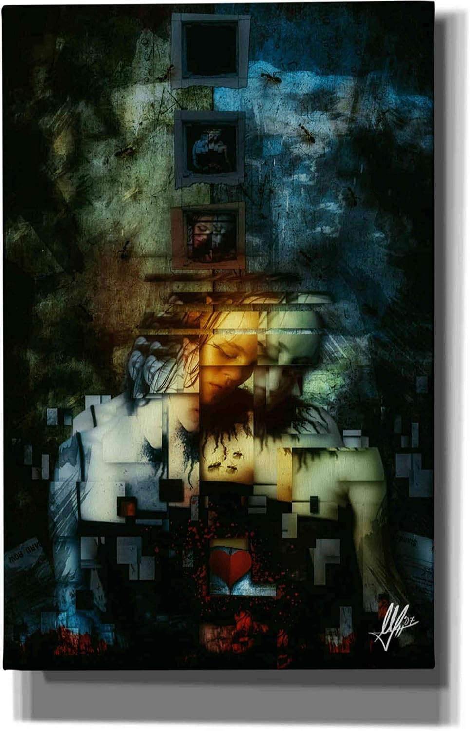 Epic Graffiti ' Divided' by Mario Sanchez Nevado Canvas Wall Art, 12" x 18", Green