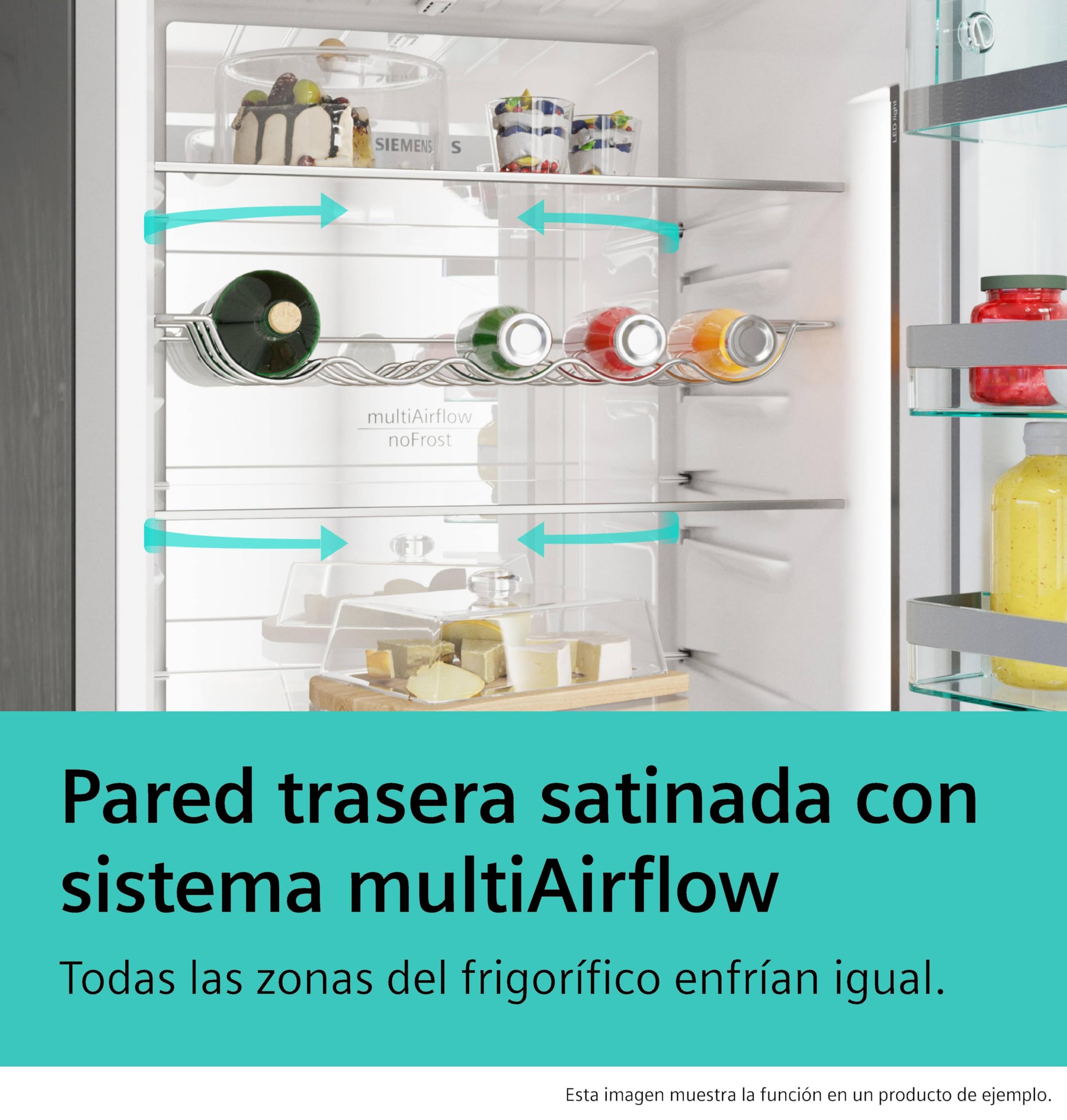 SIEMENS - Frigorífico combinado, iQ300, total noFrost, cajones hyperFresh, acero antihuellas, KG39NVIDG