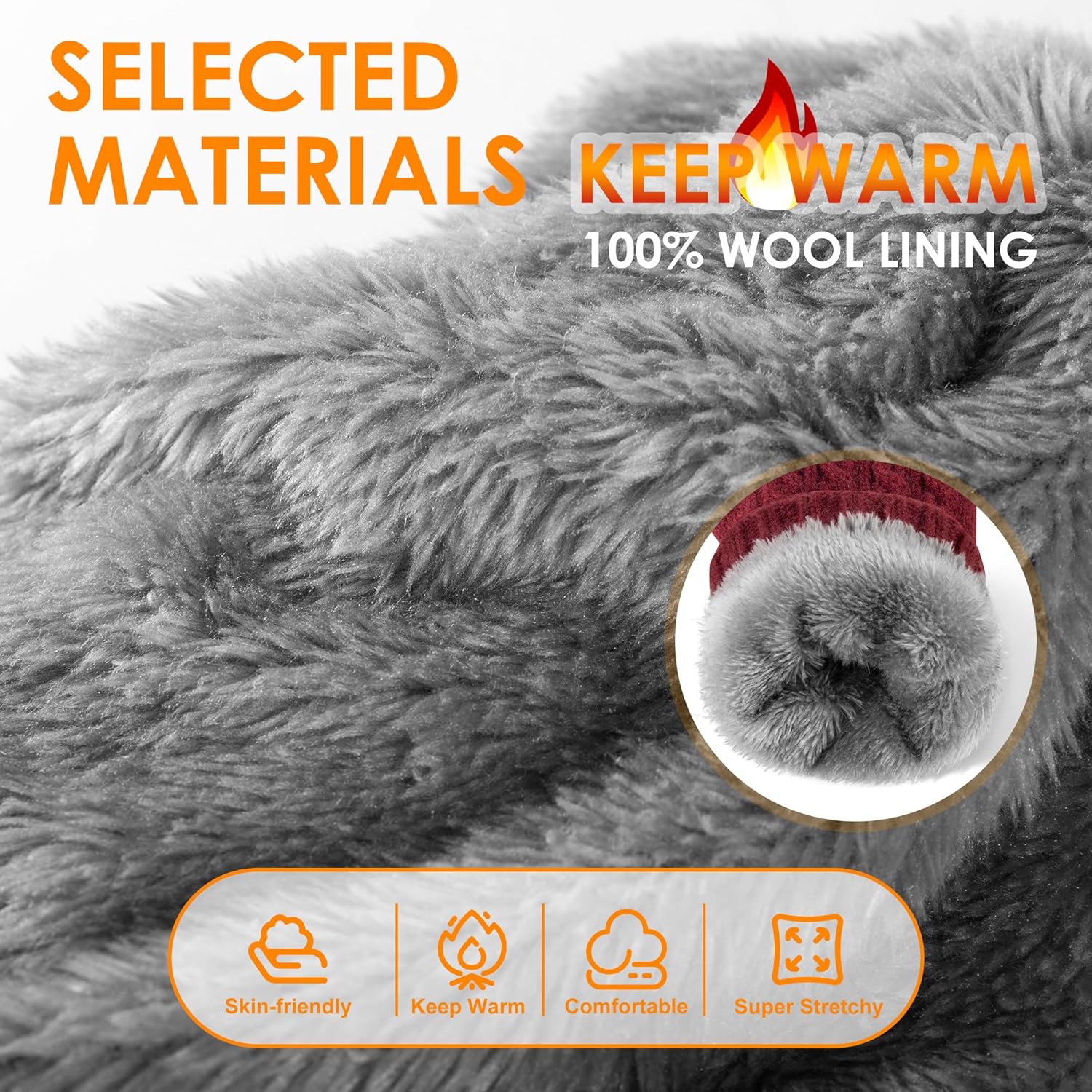 Winter Gloves for Women, Womens Gloves Cold Weather Thermal Warm Fleece Lined, Touchscreen Gloves for Christmas Gifts - Image 4