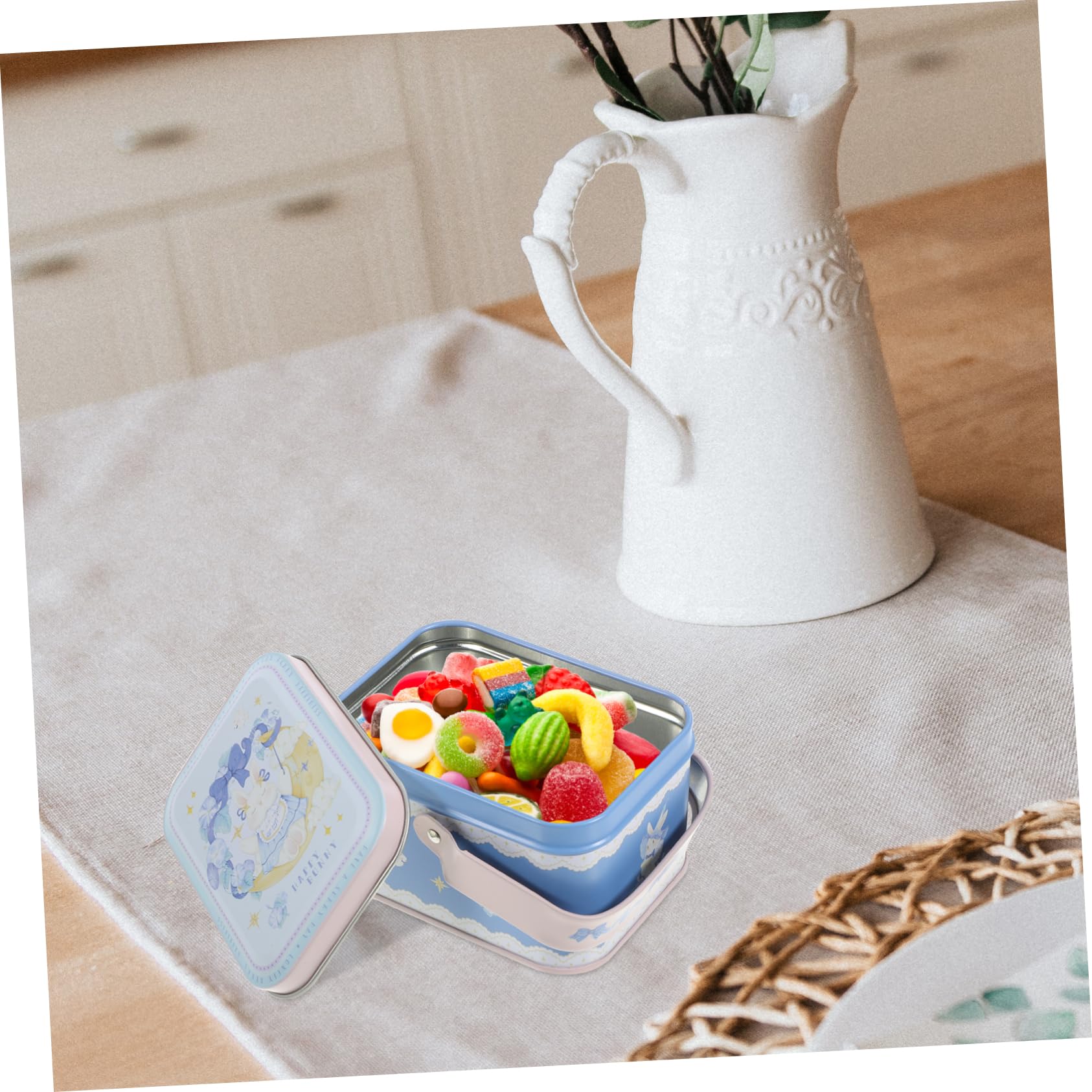 Amazon｜BRIGHTFUFU ブリキ製クッキー缶 蓋付き お菓子用パッケージ