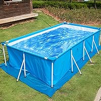 Vista 7 de codree Paños rectangulares de suelo para piscina, 9.7 x 6.7 pies, tela de polietileno impermeable para el suelo, lona cuadrada resistente al polvo