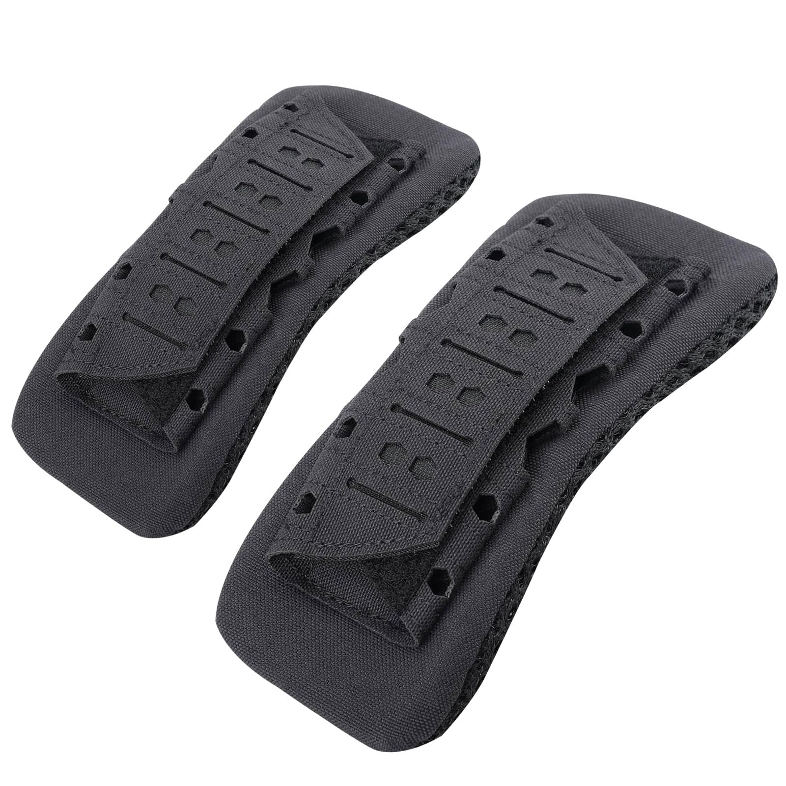 Modixun 2 Pack Shoulder Strap Pad, Breathable Backpack Strap Pads, Soft Mesh Cushion Shoulder Pads for Tactical Vest, Plate Carrier, Chest Rig, Sling Bag, Duffle Bag (Black)