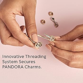 PANDORA シルバーバングル14kコーディング ゴールドボールブレスレット Amazon | Pandora Moments ボールクラスプバングルブレスレット