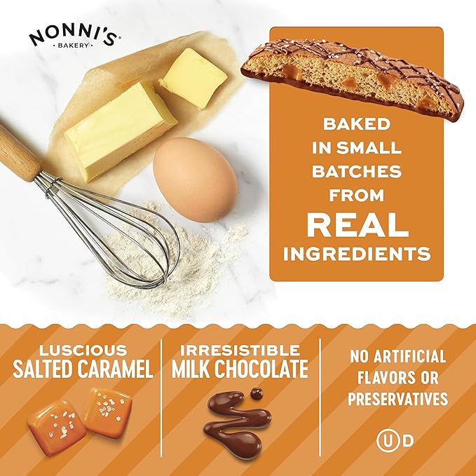 Galletas Biscotti Nonni's Sabor Caramelo Salado, 21 oz, 25 Unidades miniatura 3