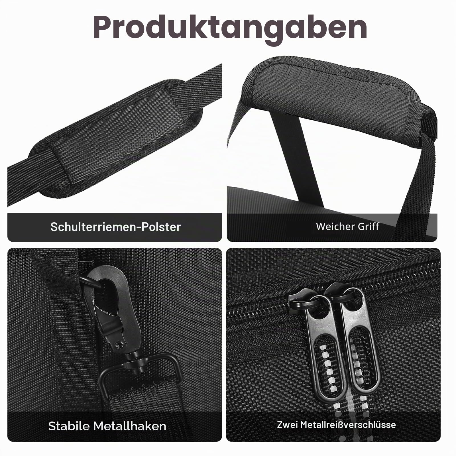Tragetasche kompatibel mit BLUETTI AC180 Portable Power Station, Reise-Aufbewahrungstasche Abdeckung für Netzteil, Ladekabel und Zubehör