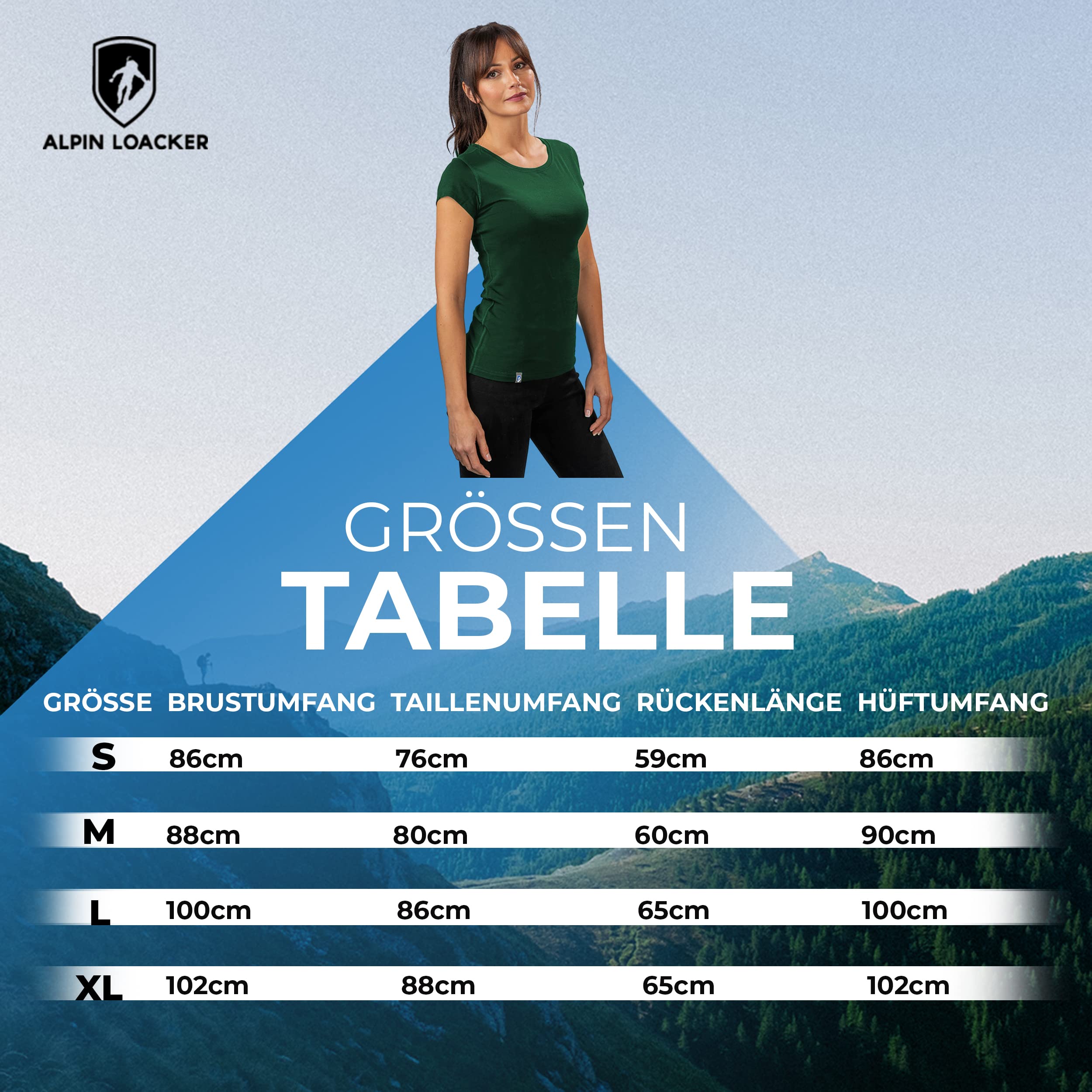 ALPIN LOACKER Merino Shirt Damen kurzarm und Poloshirt I atmungsaktives Funktionsshirt schnelltrocknend für Sport und Wandern I Merinowolle Tshirt und Thermooberteil