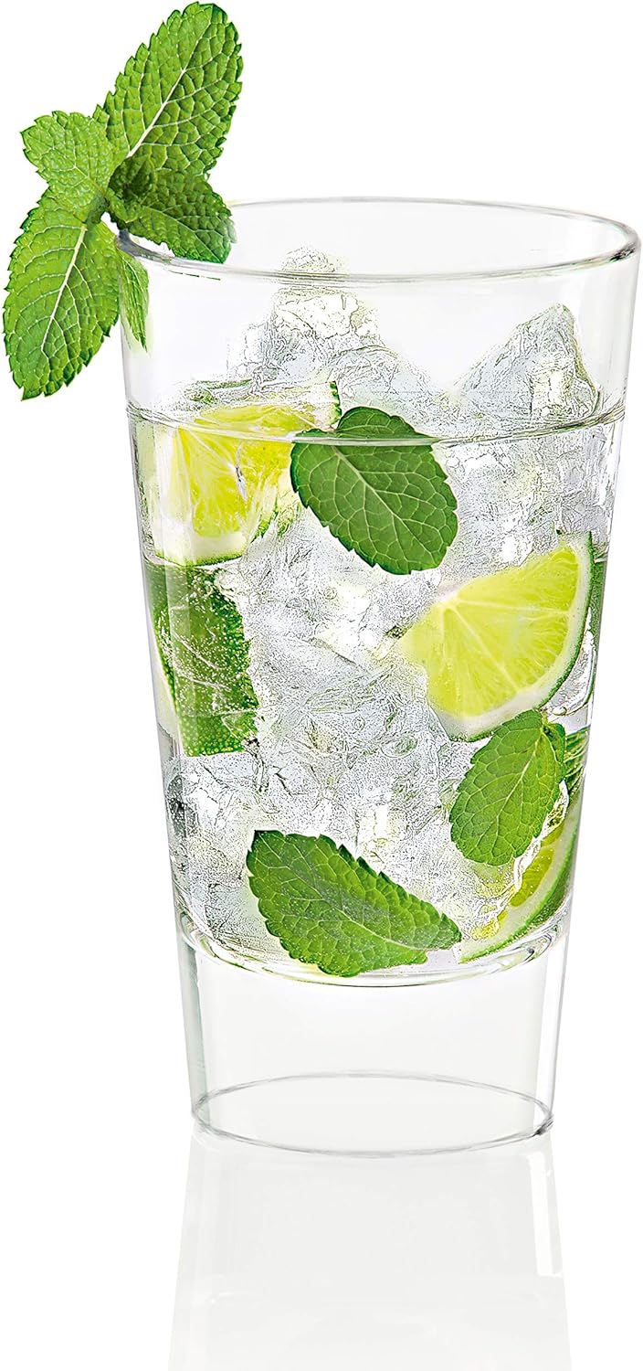Barski - European Glass - Hiball Tumbler- 13.5 oz. - Set of 6 Highball Glasses - Made in Europe