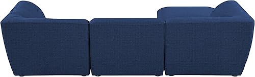 Miniatura 6 de Meridian Furniture Miramar Collection Modern  Modular tapizado con textura de lino contemporáneo, 109 pulgadas de ancho x 73 pulgadas de profundidad