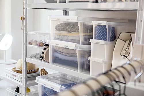 Miniatura 7 de SmartStore - 8 cajas de almacenamiento de plástico con tapa de 1,5 L (7.9 x 5.9 x 4.3 in)  Cajones de almacenamiento de plástico con tapa  Material