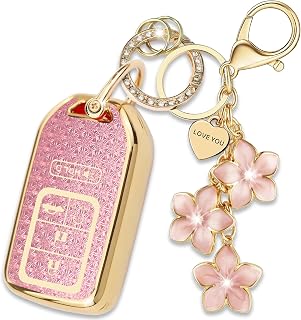 Sakura Flower Key Fob Cover for Honda CR-V Civic 5-Button Pink