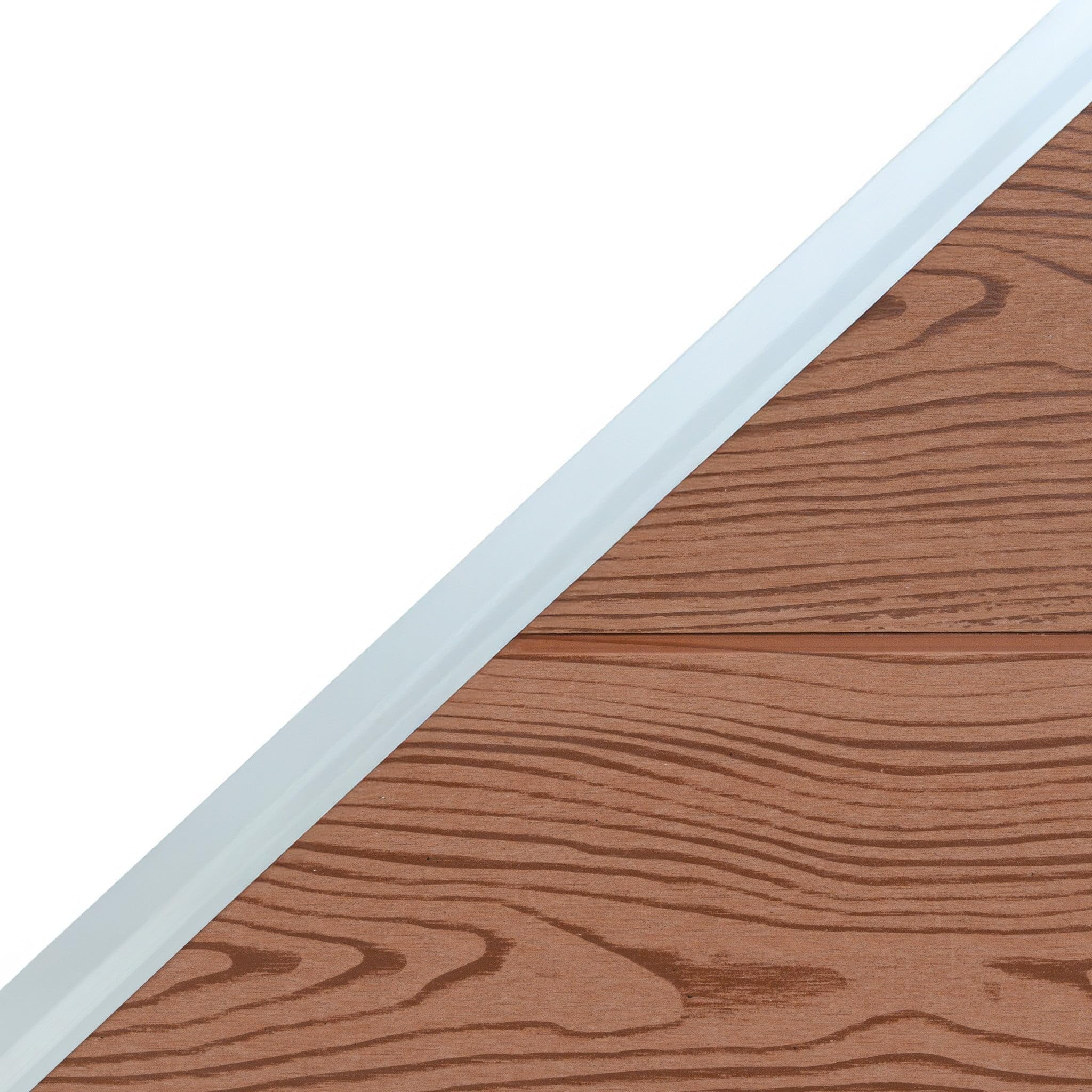Valla exterior WPC Panel Oblicuo |MARRÓN| Aluminio y compuesto | Panel doble cara | Diseño moderno | Fácil de montar | Ideal jardín o cerramientos | Valla de privacidad