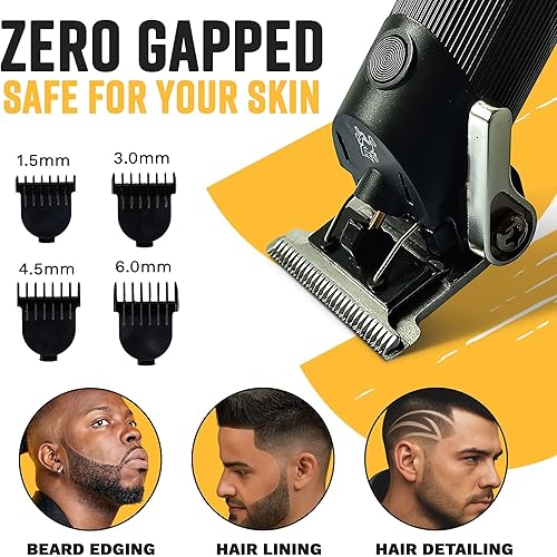 Miniatura 6 de The Cut Buddy Trim Buddy, recortadora inalámbrica de barba y línea de cabello con 4 protectores + herramienta de moldeo, apto para principiantes,