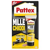 Pattex Millechiodi Forte & Rapido, adesivo di montaggio extra forte che sostituisce viti e fori al muro, adesivo bianco con effetto ventosa, 1x100g blister