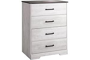 Distressed White Dresser Adds Rustic Farmhouse Charm to Your Bedroom