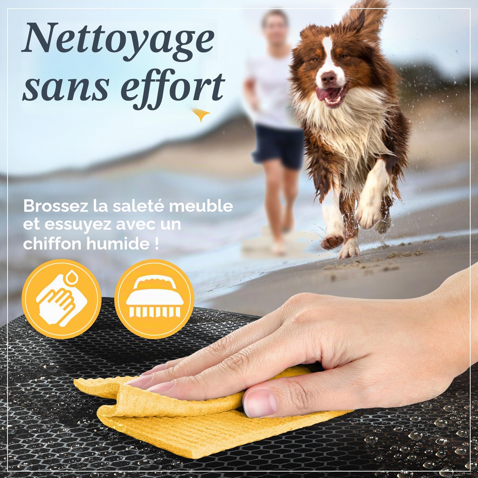 PETPROVED Panier Chien Voiture Siege Auto Chien Imperméable Sieges Arriere Siege Panier Voiture Auto Moyenne Taille Grande Taille