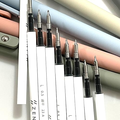 Miniatura 6 de sencoo Paquete de 10 bolígrafos de tinta de gel negra de 0.020 in de repuesto para bolígrafos retráctiles