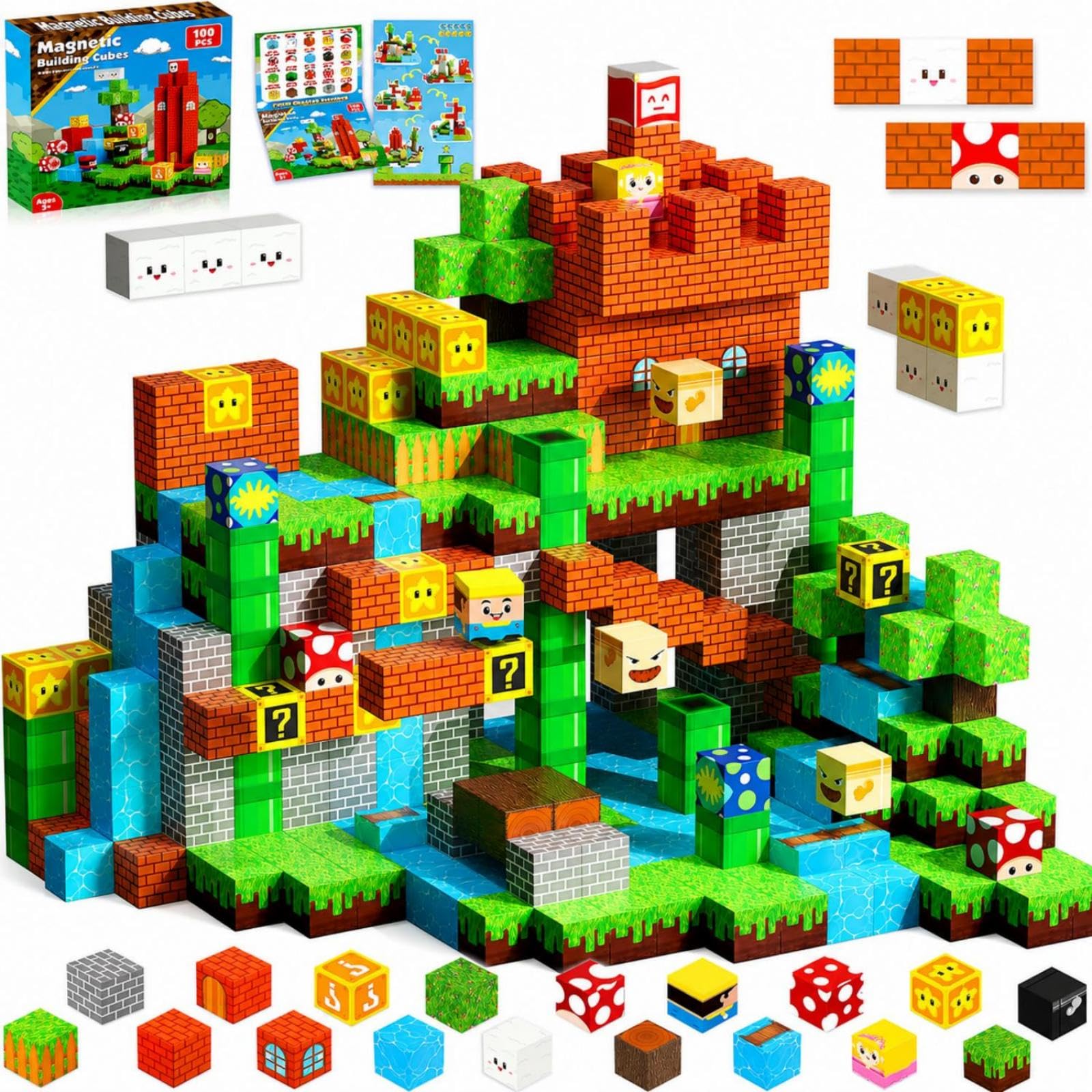 Amazon.com: Annexfun Magnetic Blocks-100PCS Magnetic Building