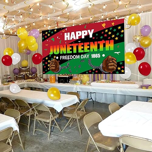 Miniatura 4 de Cartel de Feliz Juneteenth, telón de fondo de juneteenth, decoraciones de juneteenth, Día de la Independencia afroamericana, decoración del Día de