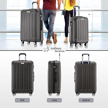 Anthony Jackson Ultra Light ABS Suitcase TRION (Fume, Large Size)