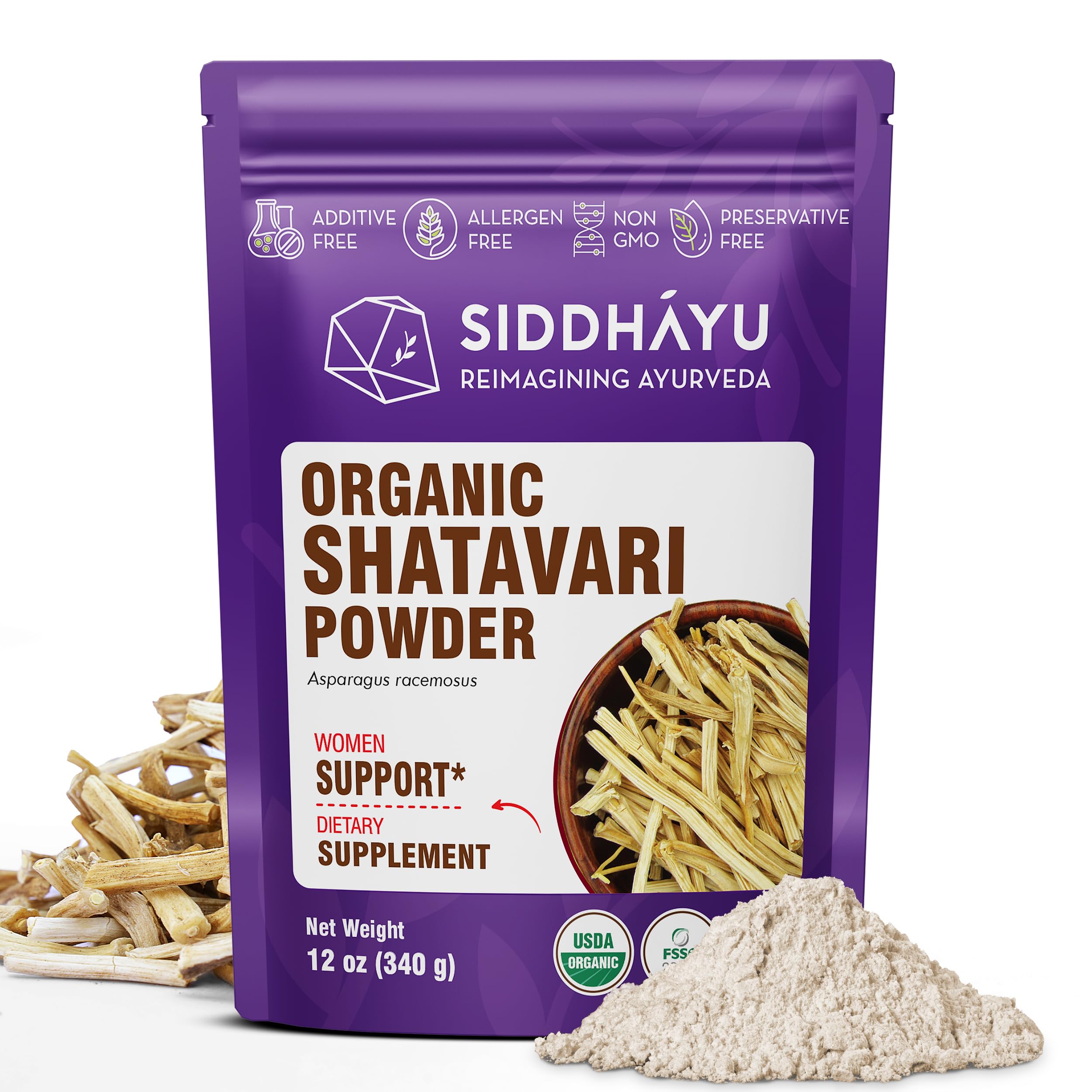 Organic Shatavari Powder, 12 oz