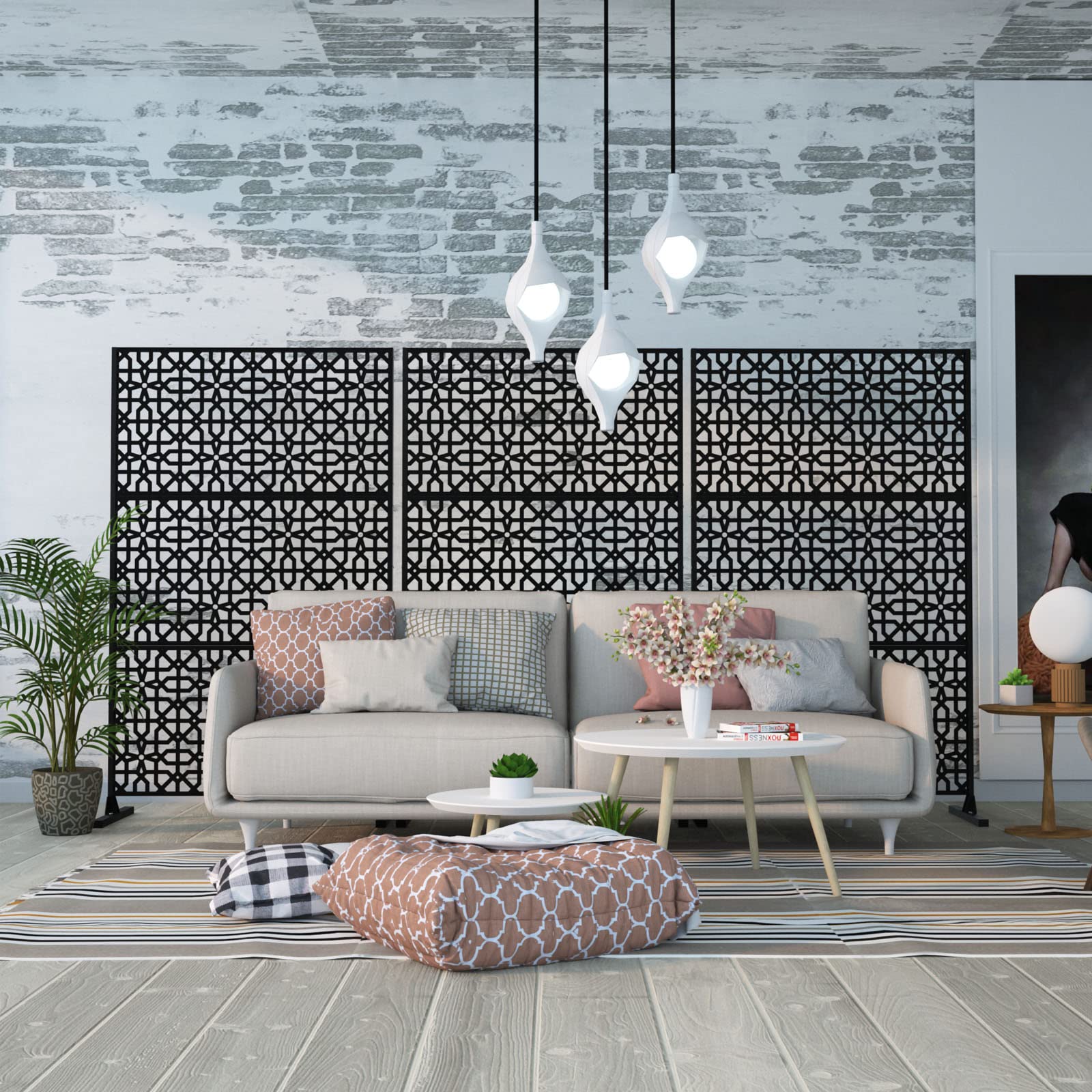 Buy Decorative Outdoor Privacy Screens and Panels Divider with Stand