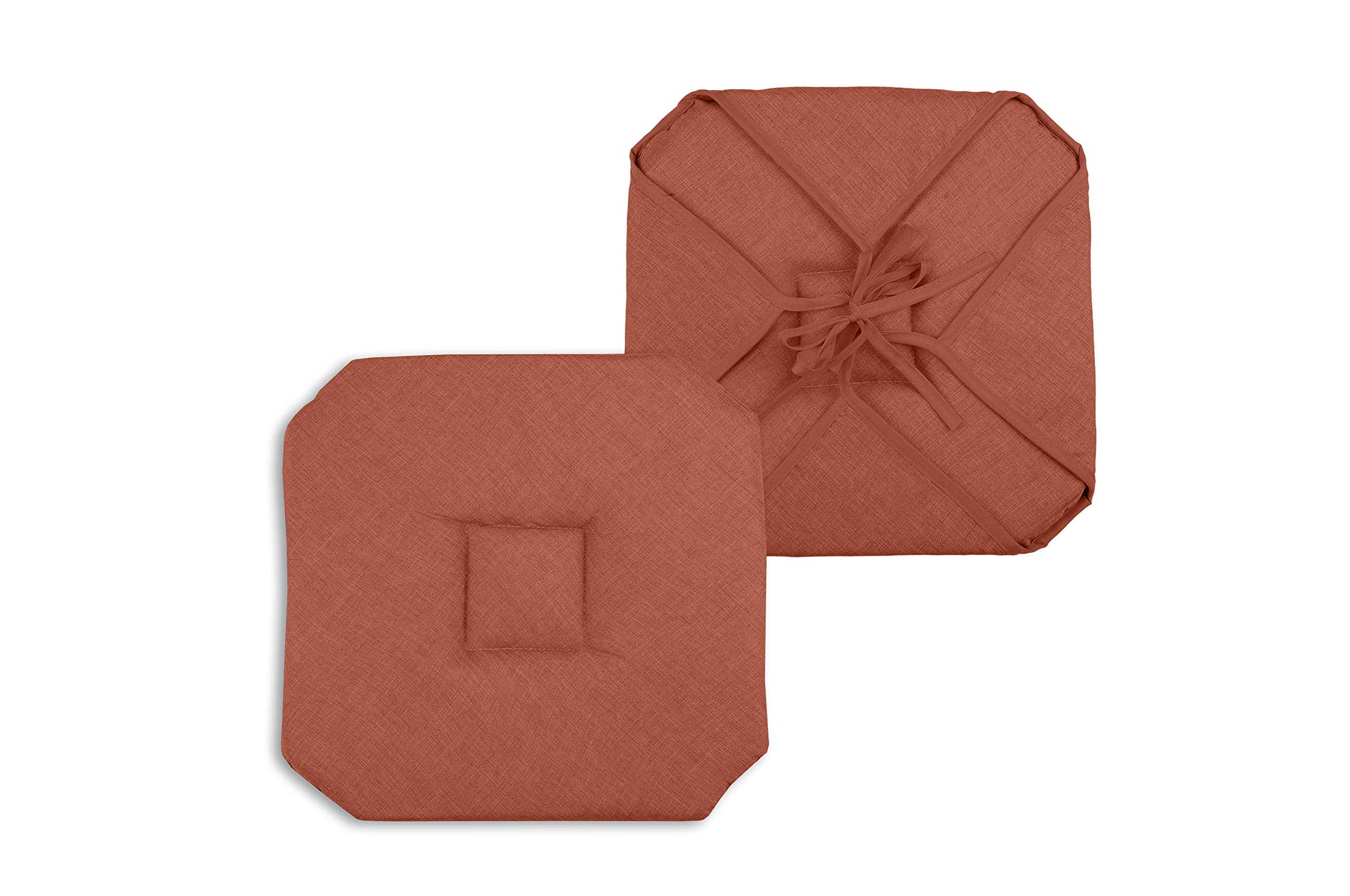 Stof - Cuscino per sedia - Dimensione 40 x 40 cm - 100% poliestere - Colore terracotta - Modello Bea - Qualità eccezionale - Confortevole ed elegante - Facile da pulire