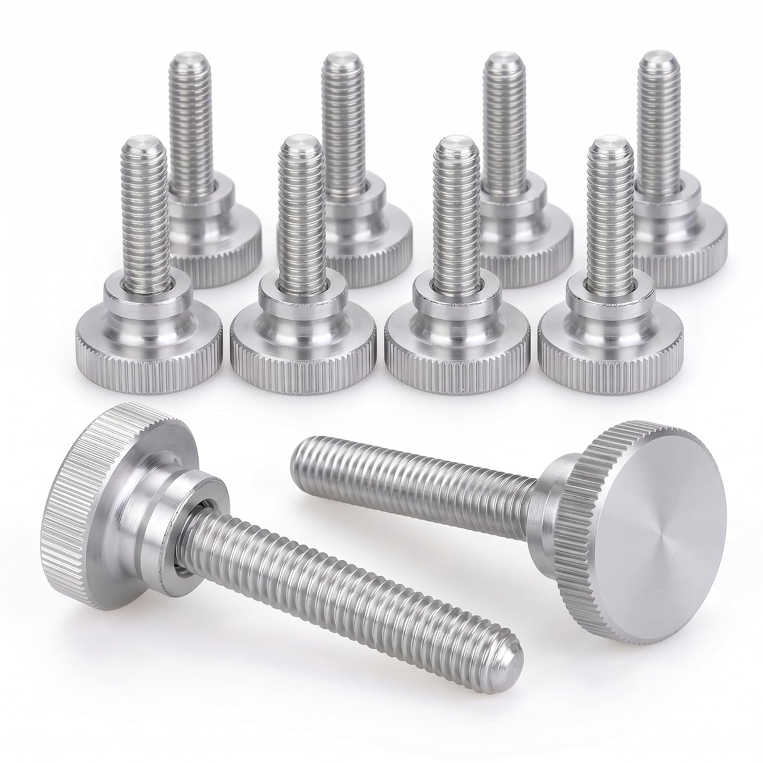 Hetenoyo M4 x 20 Thumb Screws, 10 Pack 304 Steel for 3D Printers