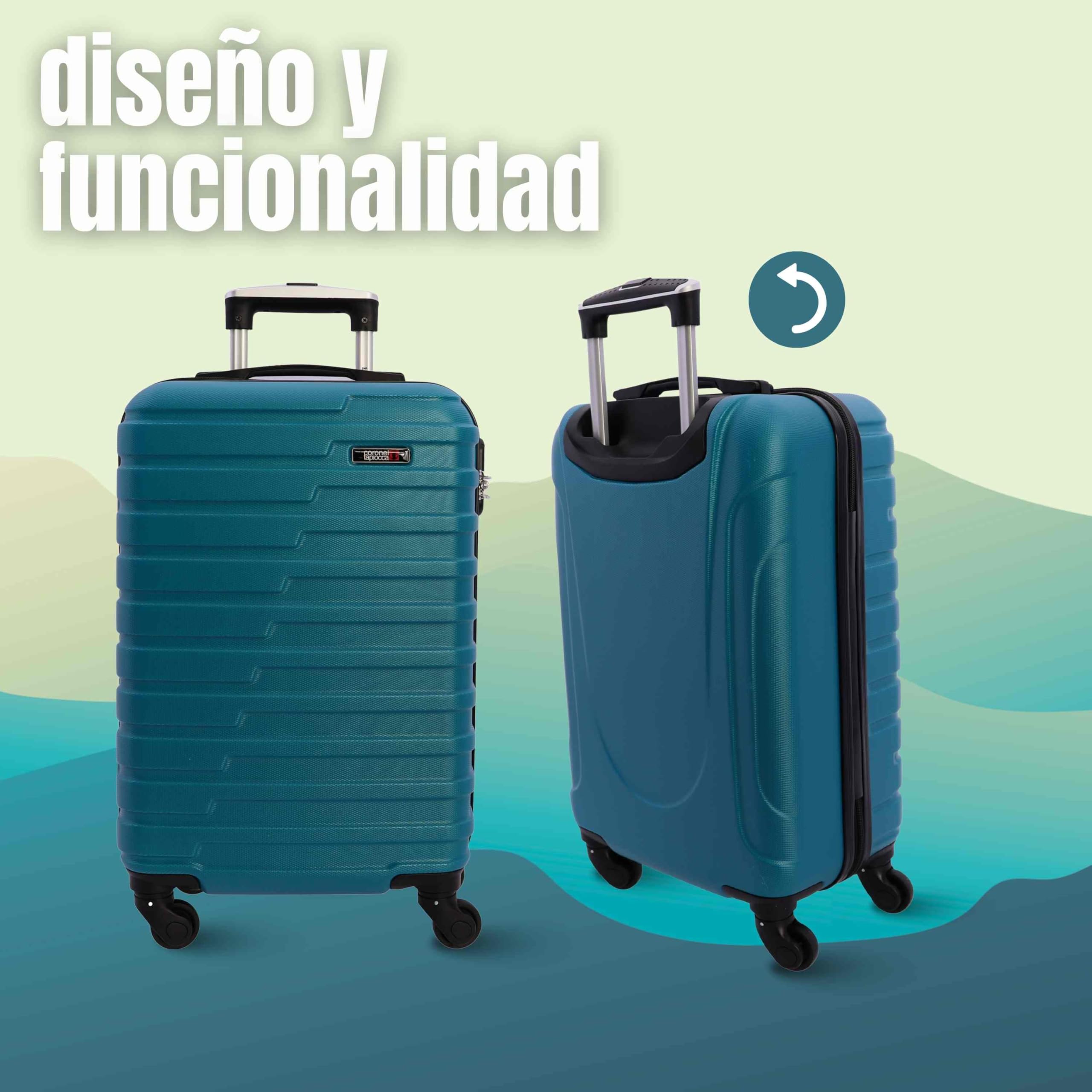 Coronel Tapioca - Maletas de Viaje Cabina - Maleta Cabina - Maletas de Viaje - Apta para Ryannair- Trolley Equipaje para Avion Resistente con 4 Ruedas de 360º y candado