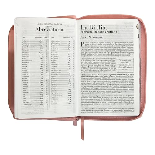 Miniatura 4 de Biblia Reina Valera 1960 tamaño manual letra grande 12 puntos- Imitación Piel cafécafé con cierre y con índice. Colección bitono