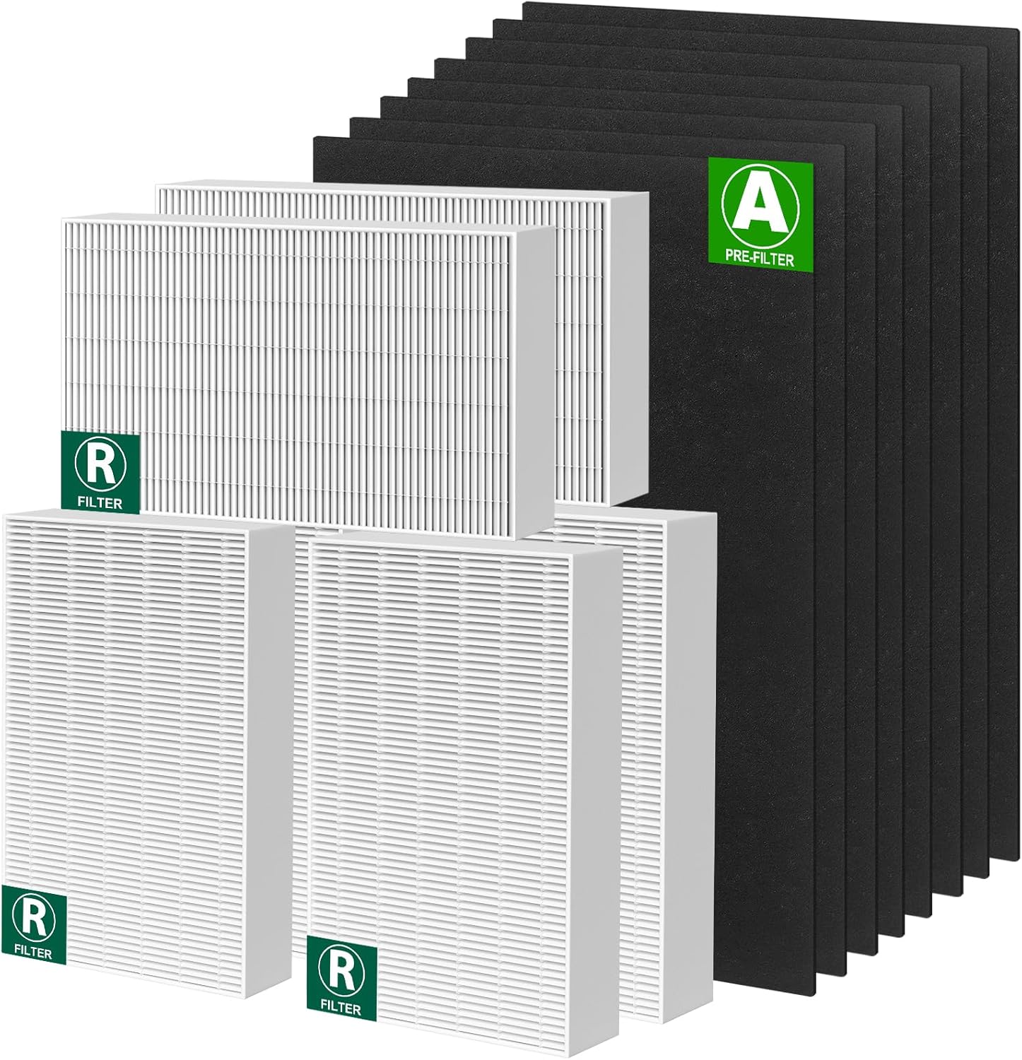 HPA300 True HEPA Filter Compatible with Honeywell HPA300 HPA304 HPA200 HPA3100 HPA3300 HPA5100 HPA5300 and HPA8350 Air Purifier, 6 HEPA Filter R + 8 Pre-filter