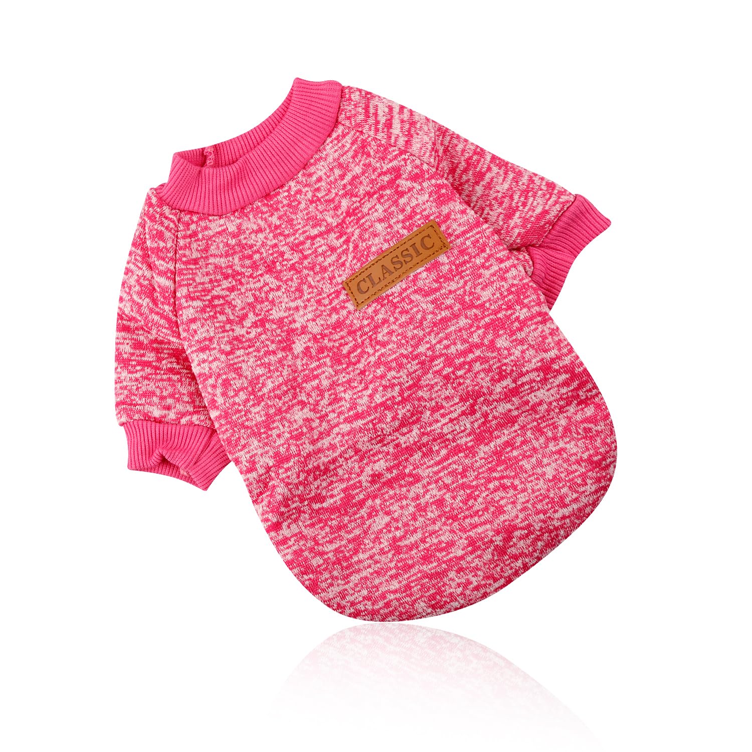 Rumyve Pet Dog Jumper, Winter Clothing, Jumper Jacket Super Soft Puppy Pink(M), Medium