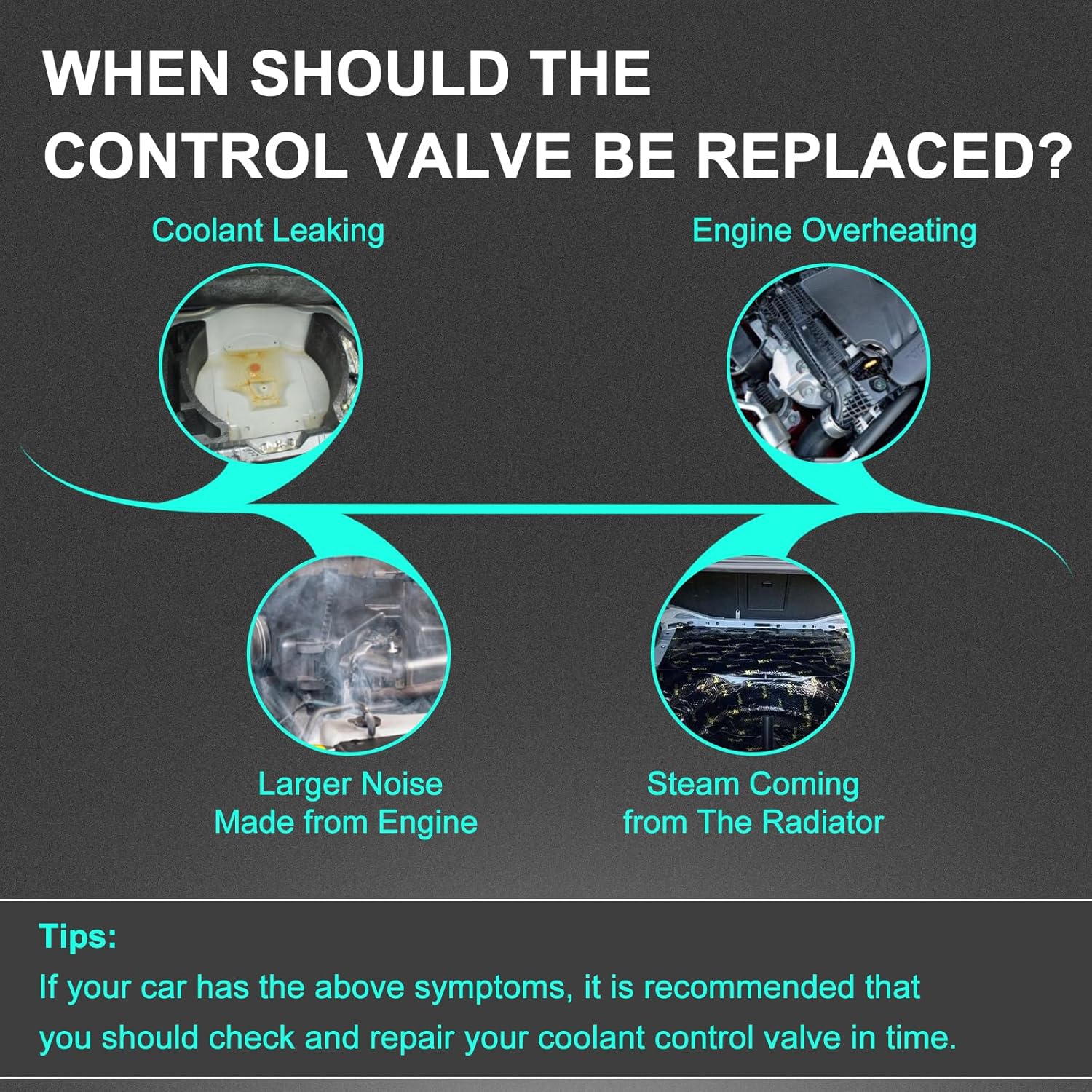 Coolant Control Valve Assembly, 16670-21010 Cooling Flow Control Valve Replacement for Toyota Prius L4 1.5L 2004 2005 2006 2007 2008 2009 EHV116