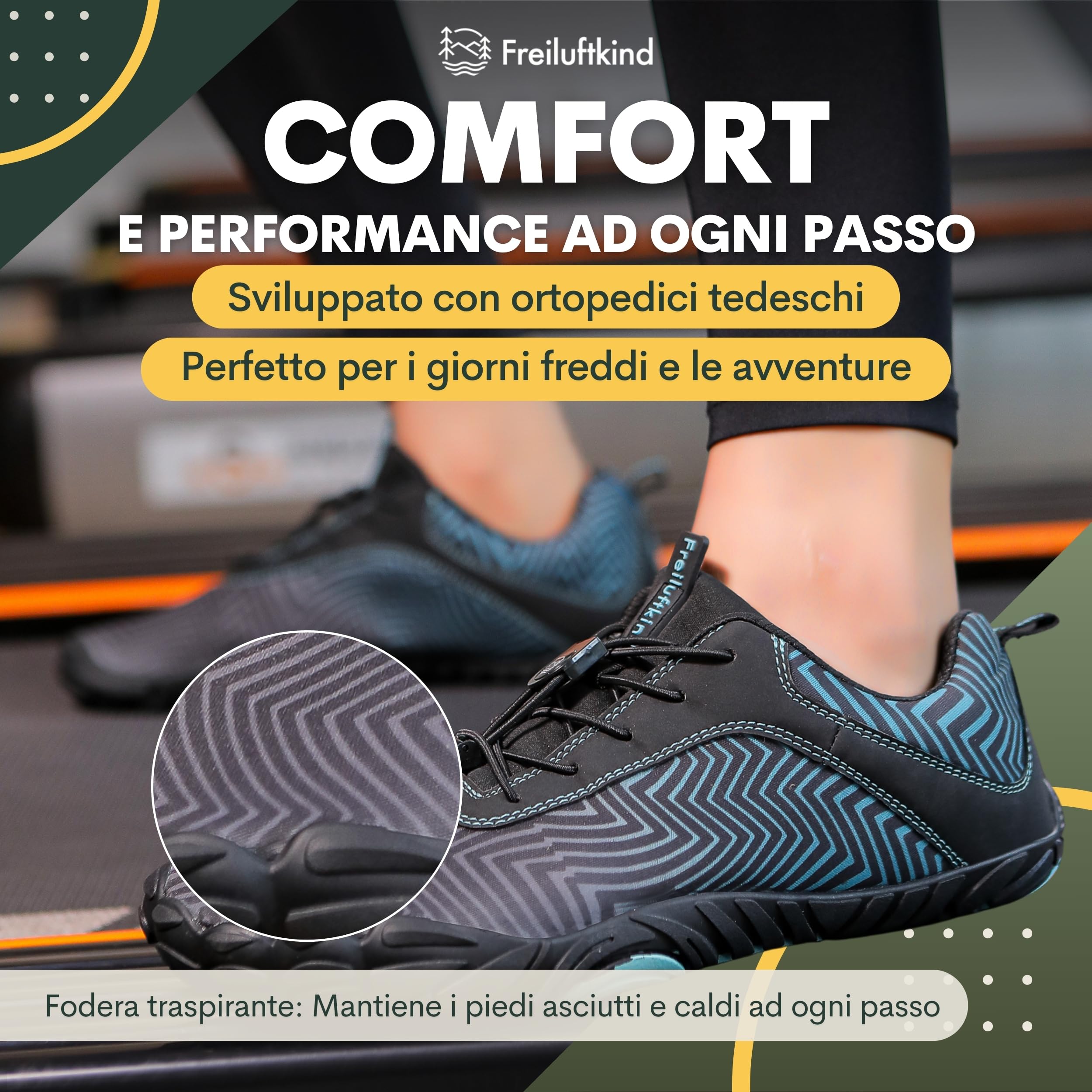 Freiluftkind Overland Barefoot Shoes idrorepellenti e Foderati – Scarpe Barefoot Unisex per l'inverno – Scarpe Calde Impermeabili