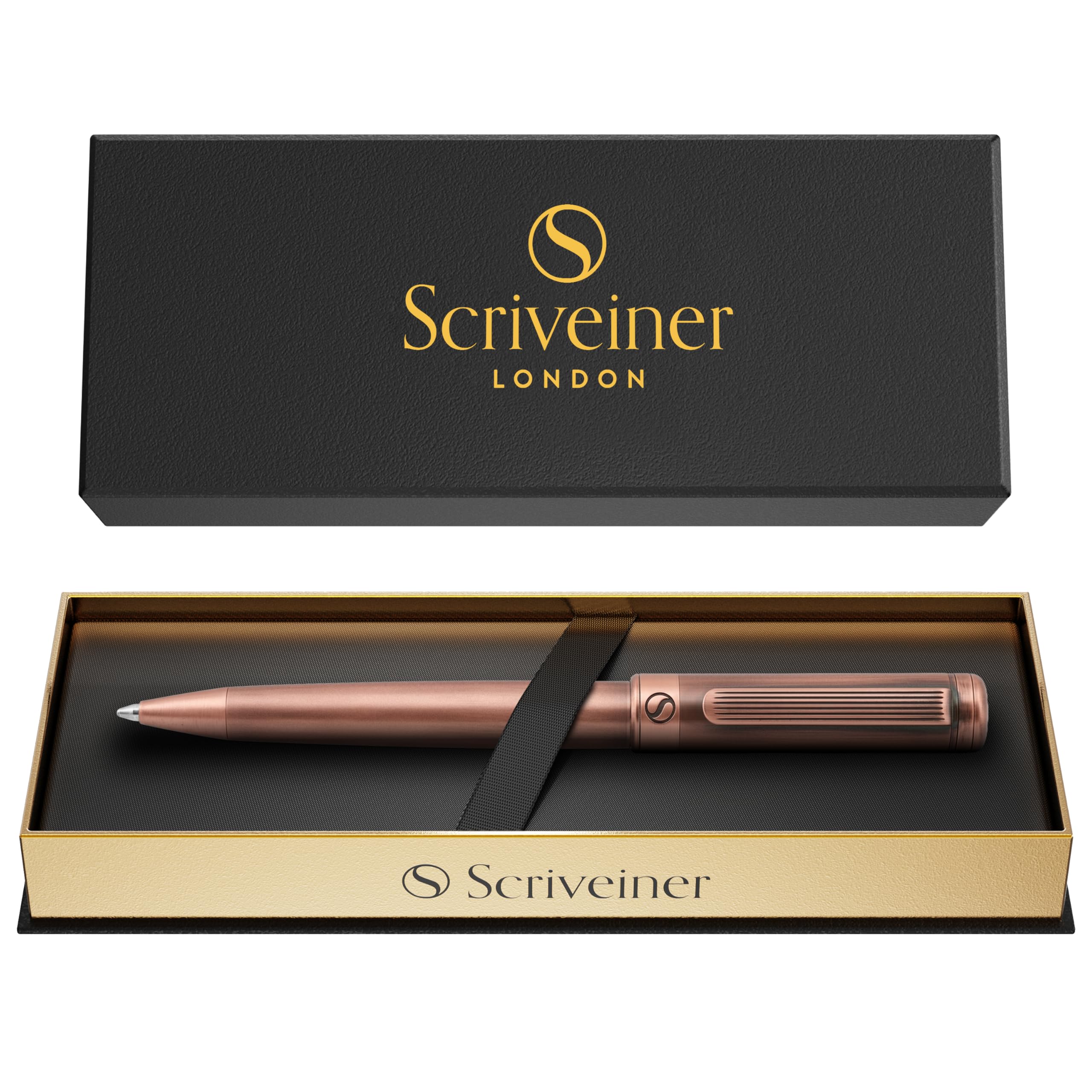 Scriveiner Copper Ballpoint Pen, Luxury Pen Gift for Men &amp; Women, Nice Pen