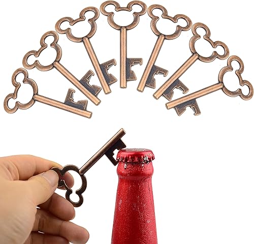 Miniatura 2 de Aokbean Juego de 52 piezas de abridor de botellas con diseño de esqueleto vintage, recuerdo de boda, recuerdo de invitado, con tarjeta de