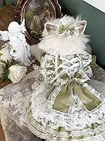 Vista 93 de Vestido de princesa de encaje para perros pequeños y pequeños extragrandes, color negro, talla L